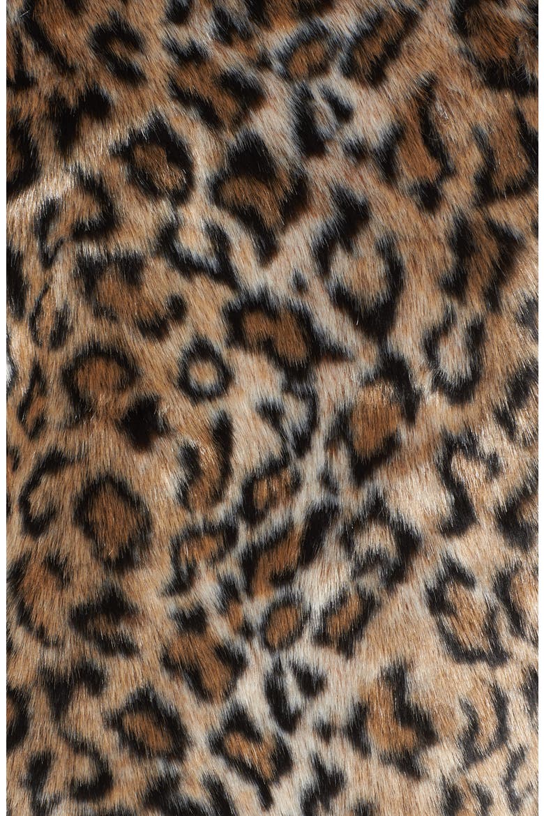 Faux Fur Leopard Jacket, Alternate, color, LEOPARD