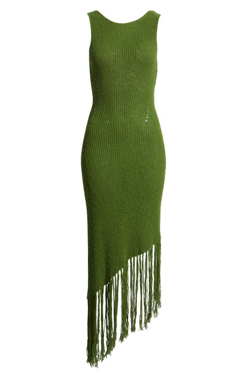 Rails Rylee Sleeveless Fringed Midi Dress In Banana Palm