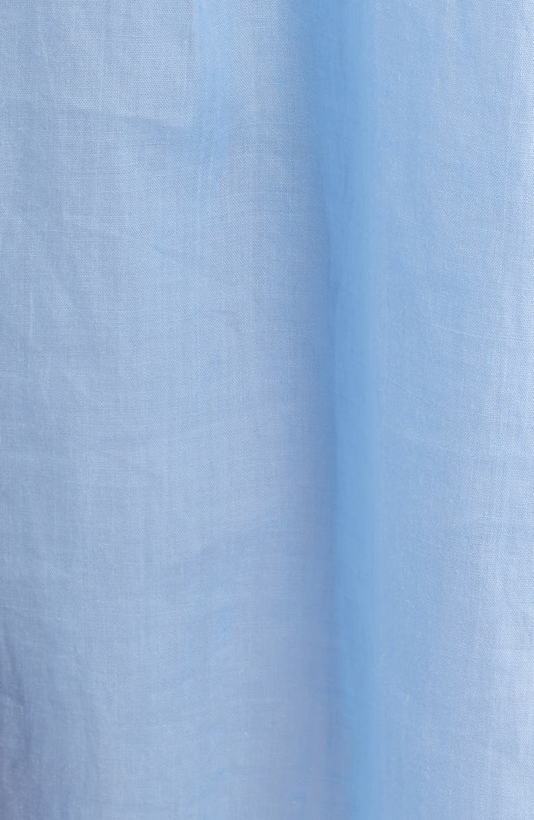 DÔEN Bea Pleat & Lace Detail Ramie Minidress, Alternate, color, Bluejay