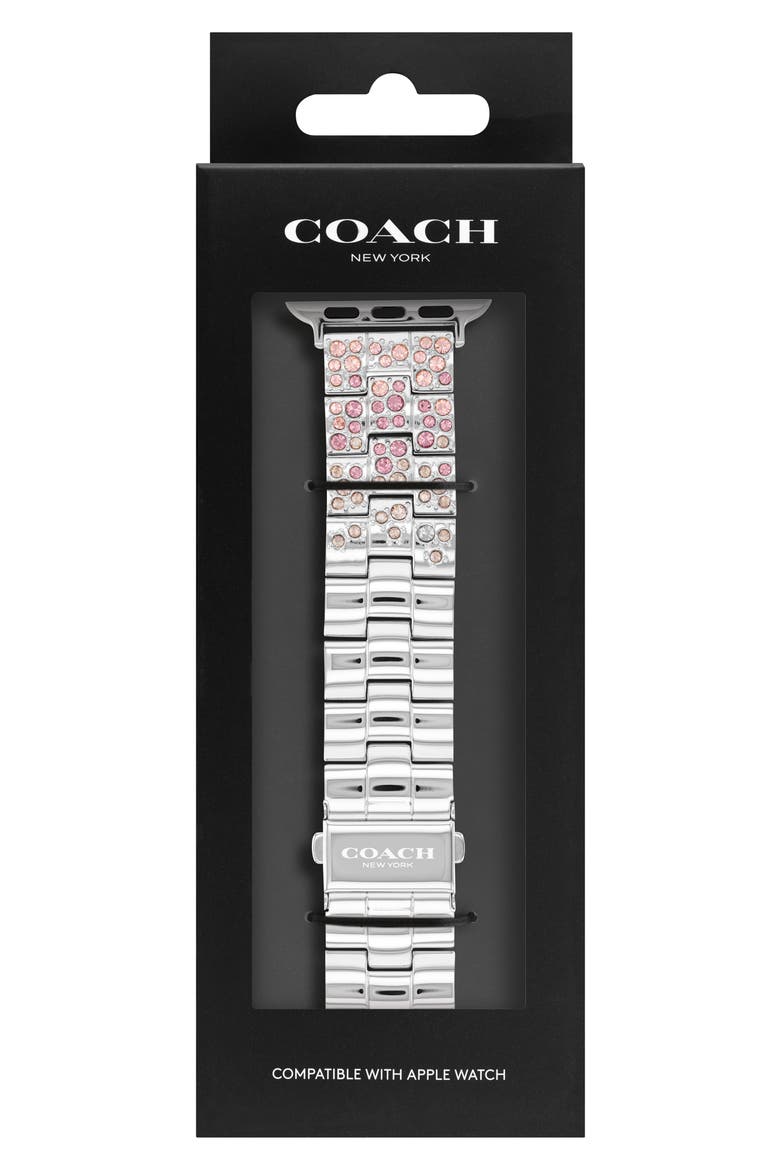 Pavé Apple Watch® Watchband, Main, color, SILVER