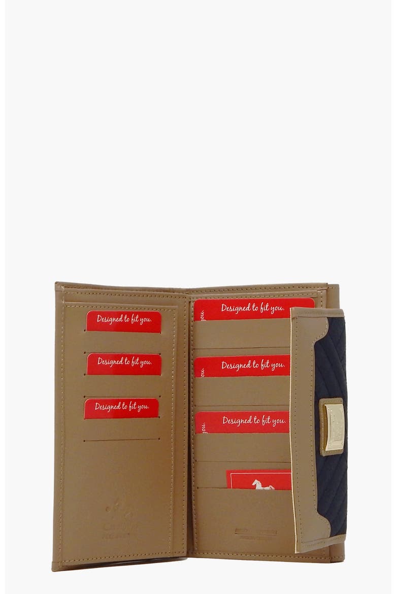 Charming Wallet 222, Alternate, color, Navy / Beige