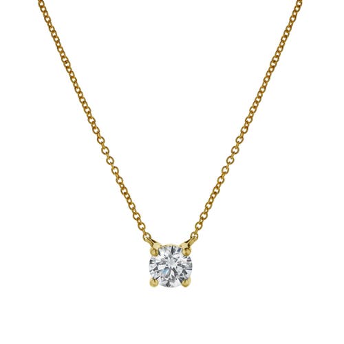 LUVMYJEWELRY LUVMYJEWELRY APOLLO 14K YELLOW GOLD ROUND LAB GROWN DIAMOND PENDANT