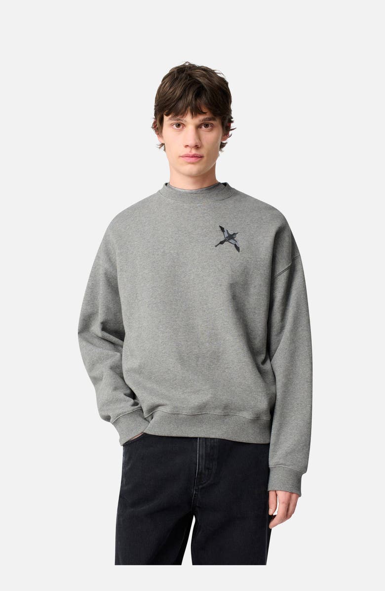 Axel Arigato Micro Bee Bird Sweatshirt, Alternate, color, Grey Melange