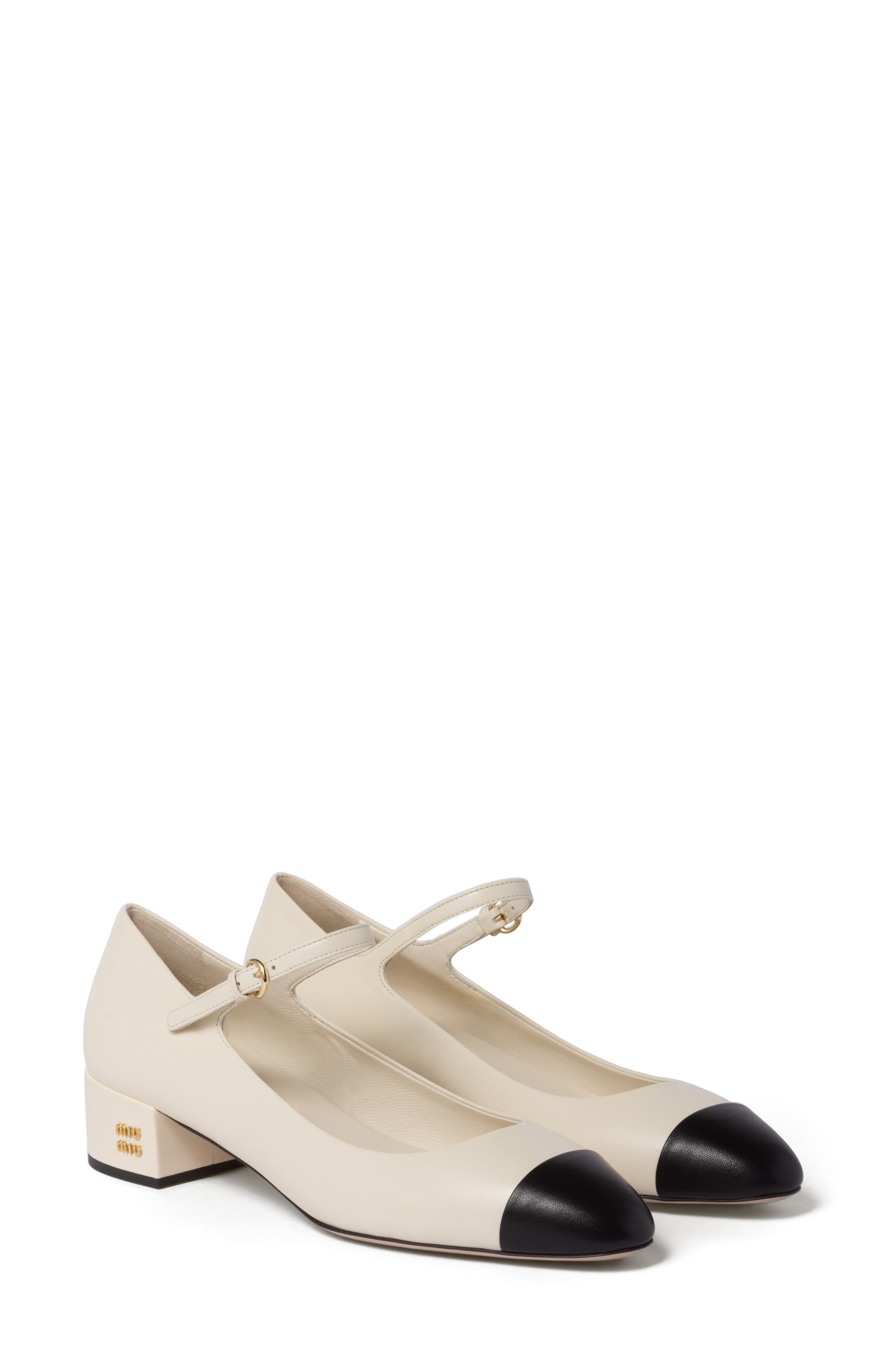 Miu Miu Iconic Cap Toe Mary Jane Pump, Main, color, 