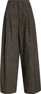 R13 Triple Pleat Linen & Wool Wide Leg Pants
