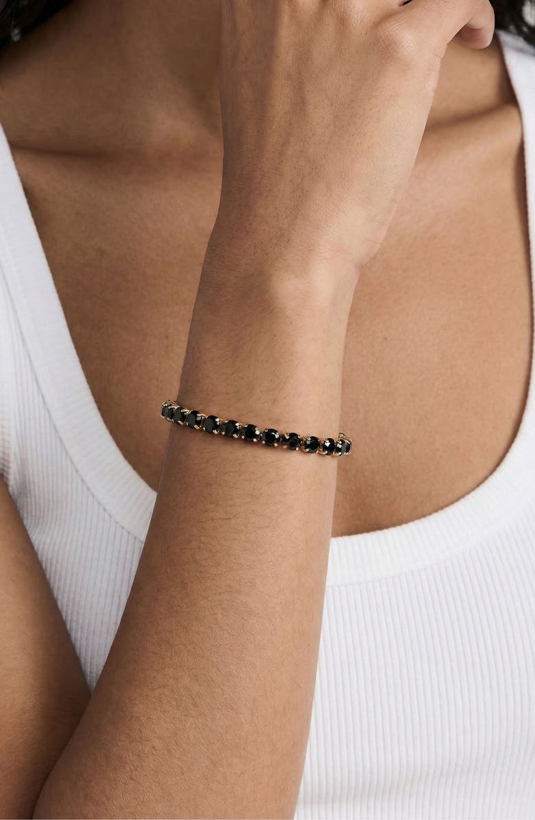 Ettika Giselle Sparkle Bracelet, Alternate, color, Black