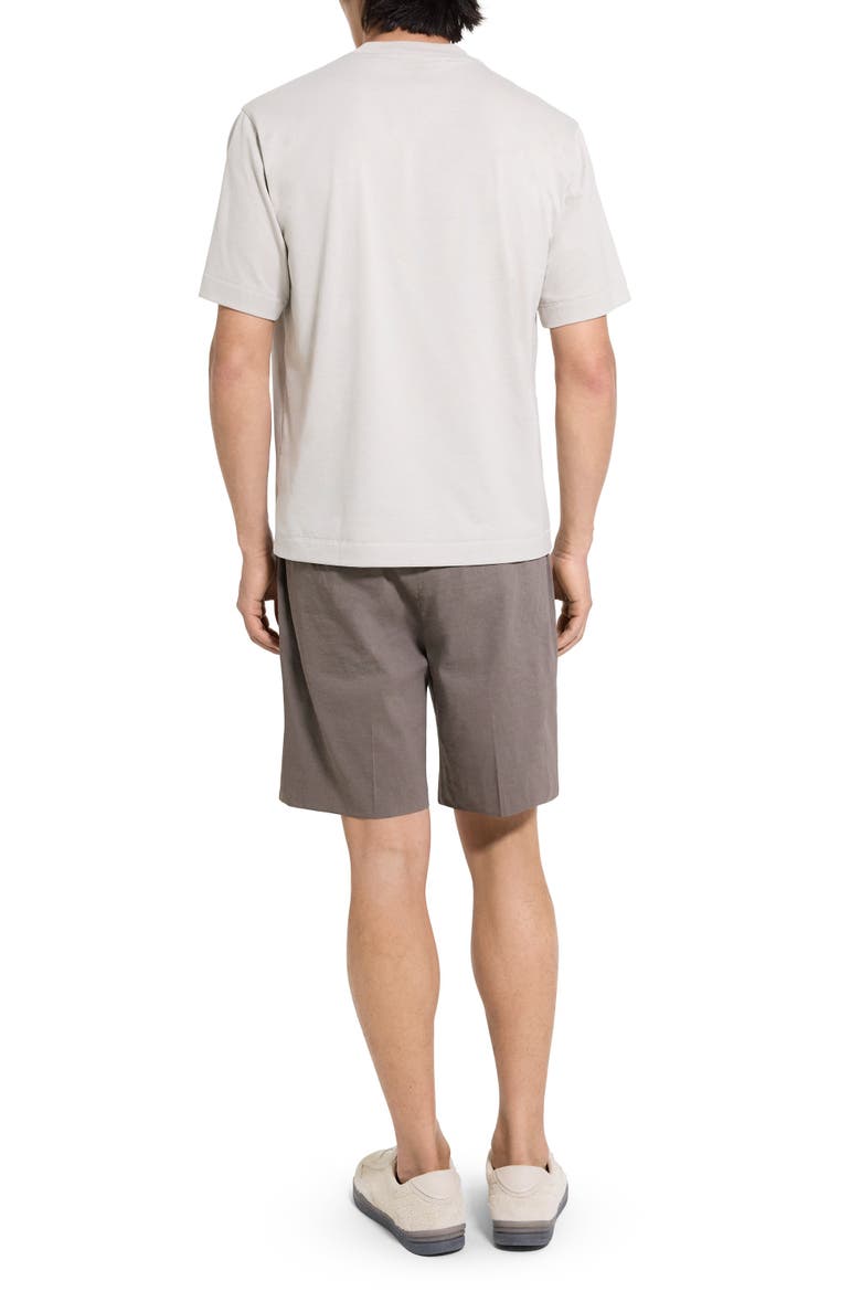 Relaxed Stripe Cotton Blend T-Shirt, Alternate, color, SILVER CLOUD