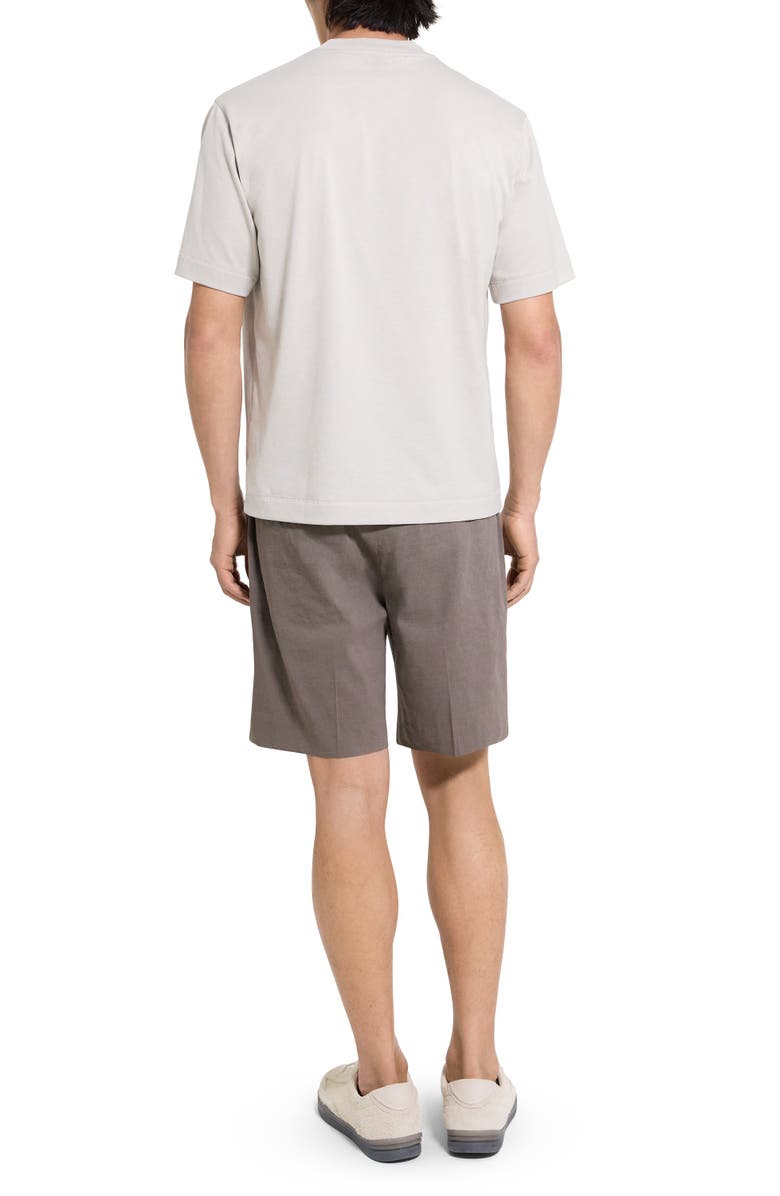 Theory Relaxed Stripe Cotton Blend T-Shirt, Alternate, color, Silver Cloud