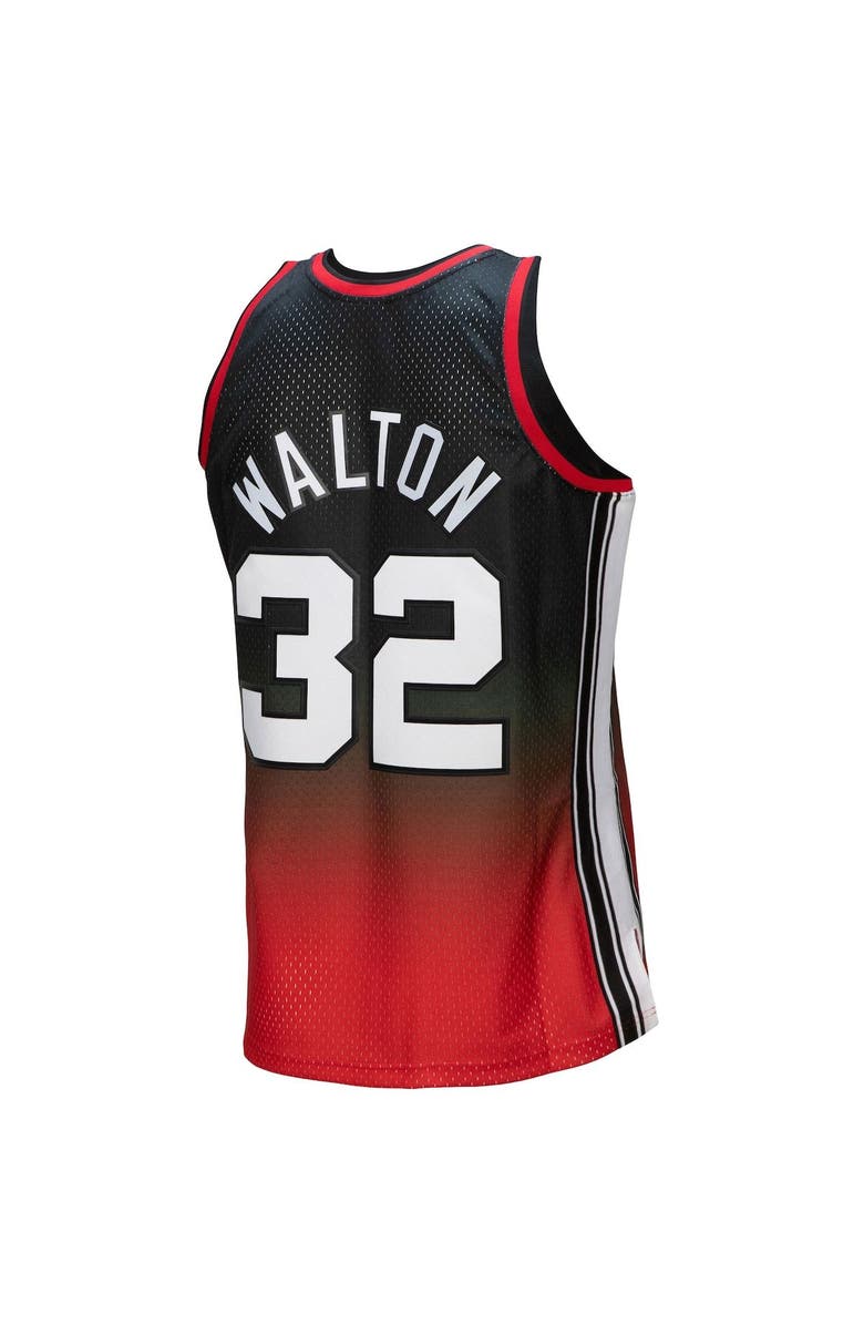 Mitchell & Ness Men's Mitchell & Ness Bill Walton Red/Black Portland Trail Blazers 1976/77 Hardwood Classics Fadeaway Swingman Player Jersey, Alternate, color, Red