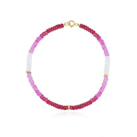Ruby Ombre Bead Bracelet