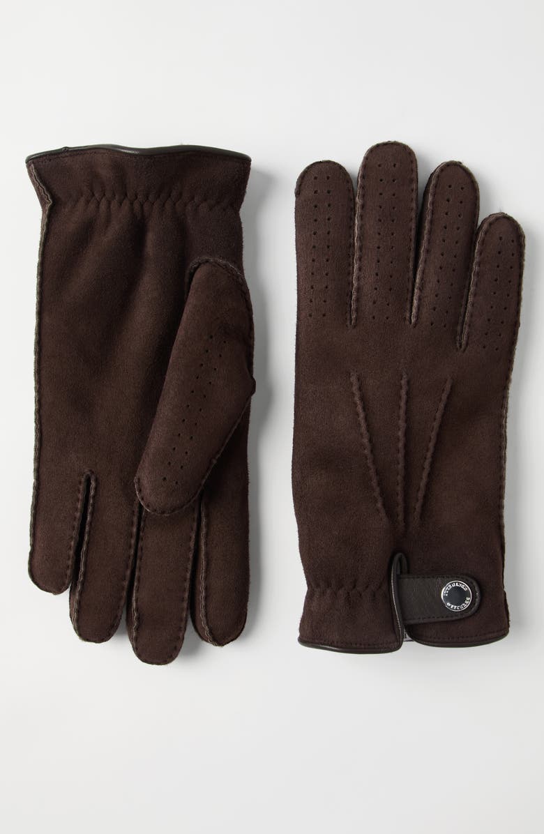 Brunello Cucinelli Shearling gloves, Alternate, color, Brown