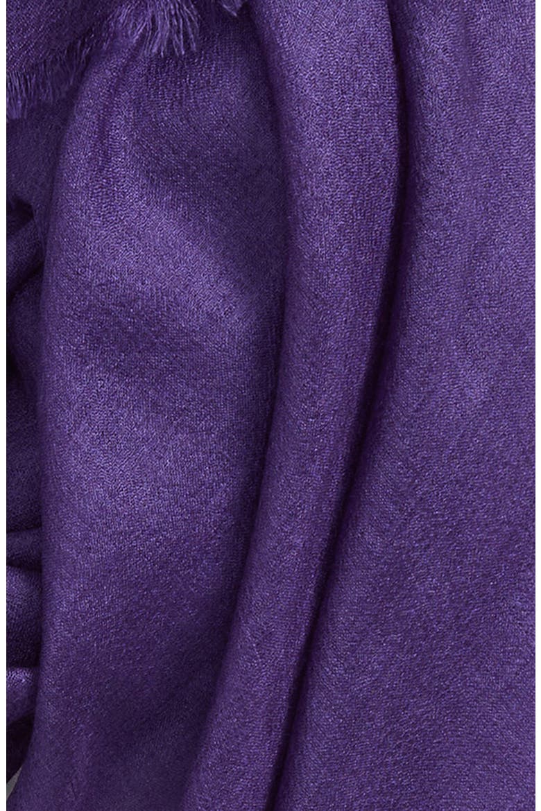 Cashmere & Silk Scarf, Alternate, color, PURPLE