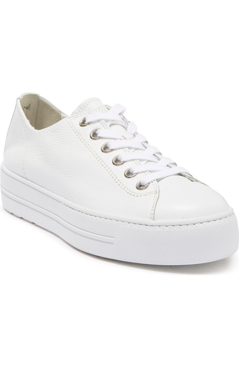 Paul Green Bixby Platform Sneaker, Main, color, Wht Lea