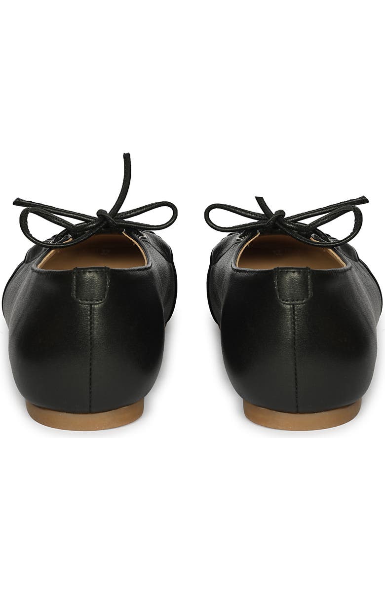 Jelavu Ellie Tied Bow Ruched Ballerina, Alternate, color, Black