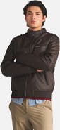 Members Only Men's Faux Leather Iconic Racer Jacket