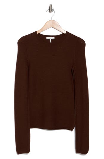 Rag & Bone Adiana Long Sleeve Wool Blend T-shirt In Morel