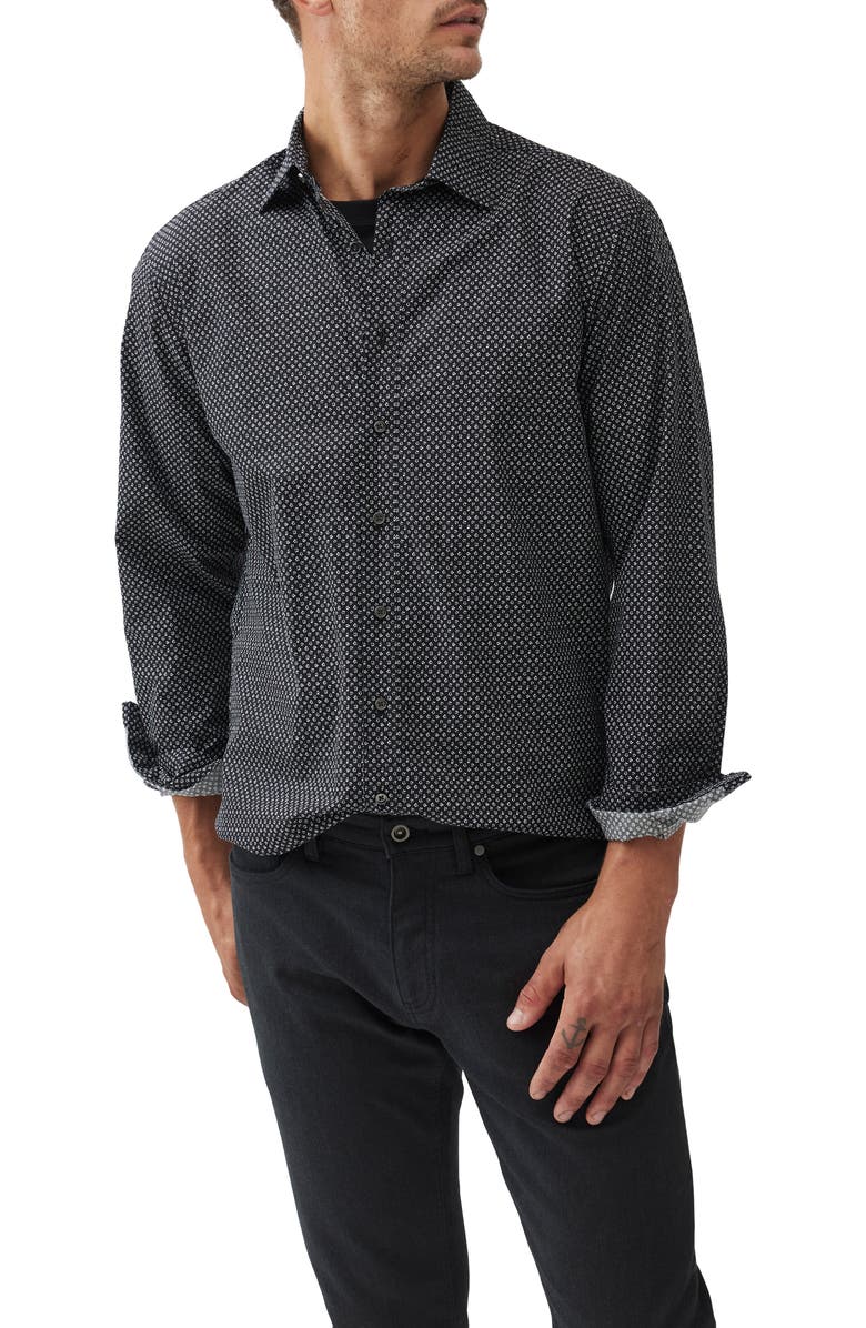 Rodd & Gunn Notown Microprint Button-Up Shirt, Main, color, 