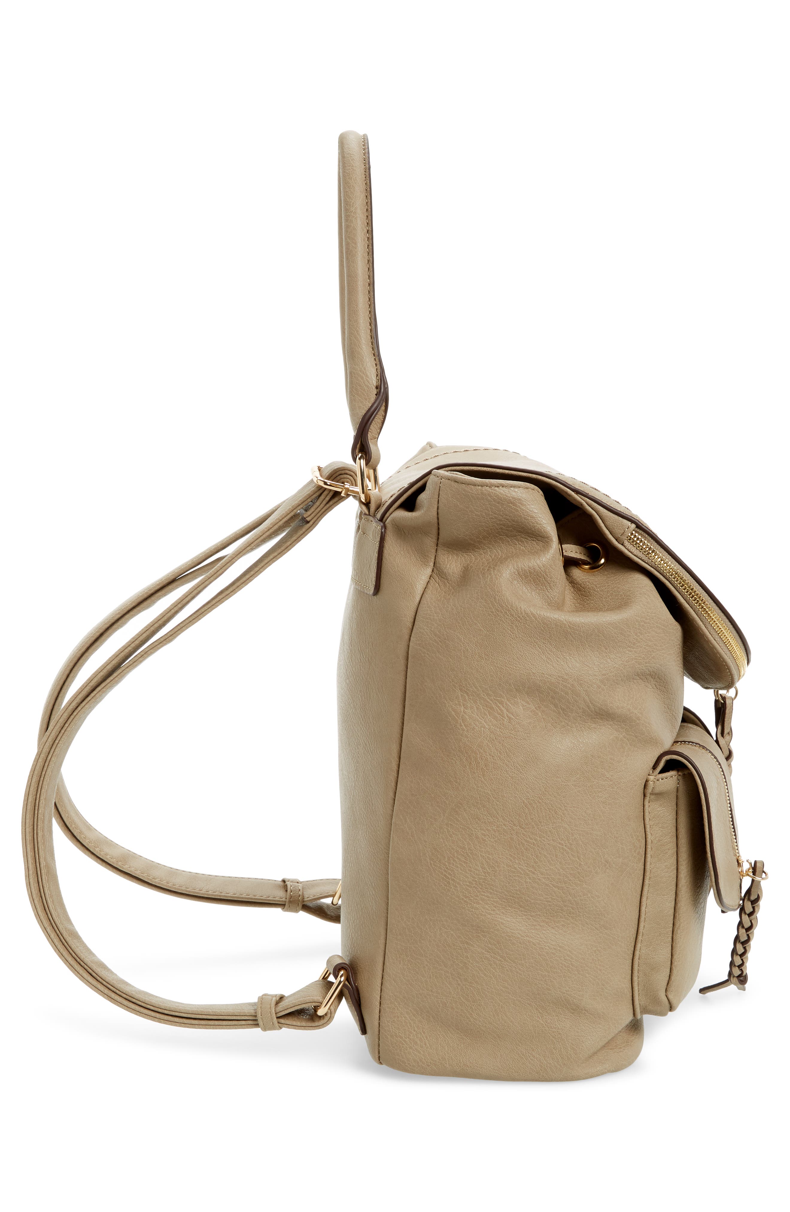 Sole Society Emery Faux Leather Backpack, Alternate, color, 