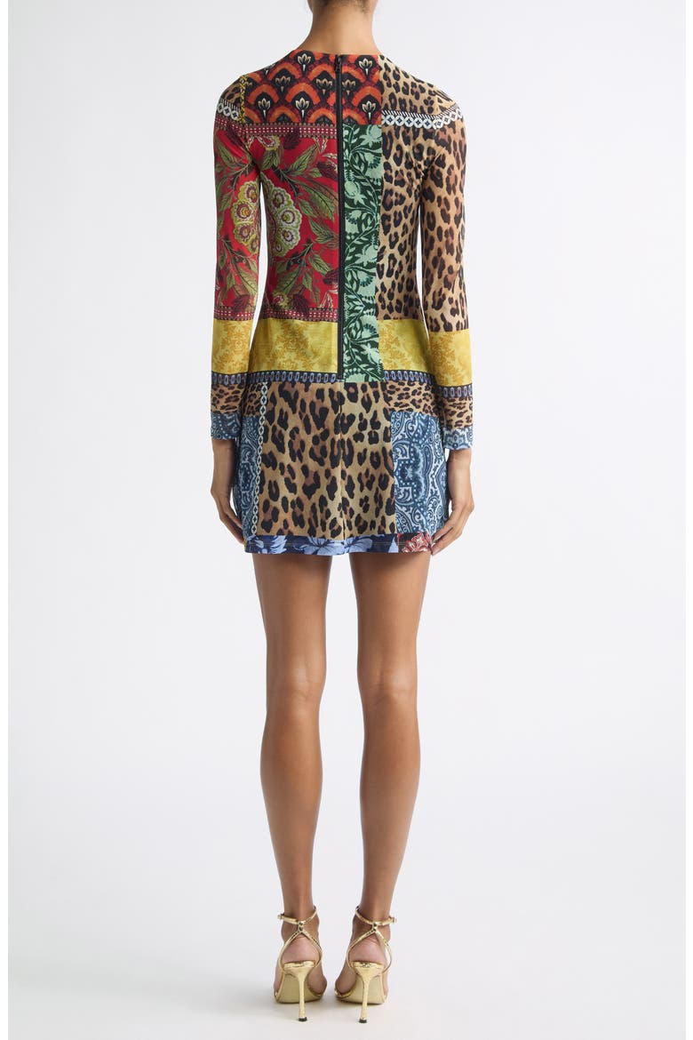 Delora Long Sleeve Minidress, Alternate, color, OFF THE GRID