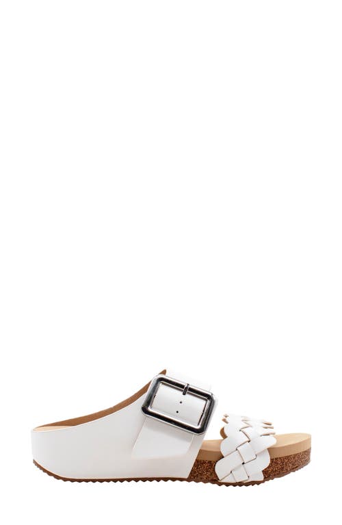Volatile Morel Two-strap Wedge Sandal In White