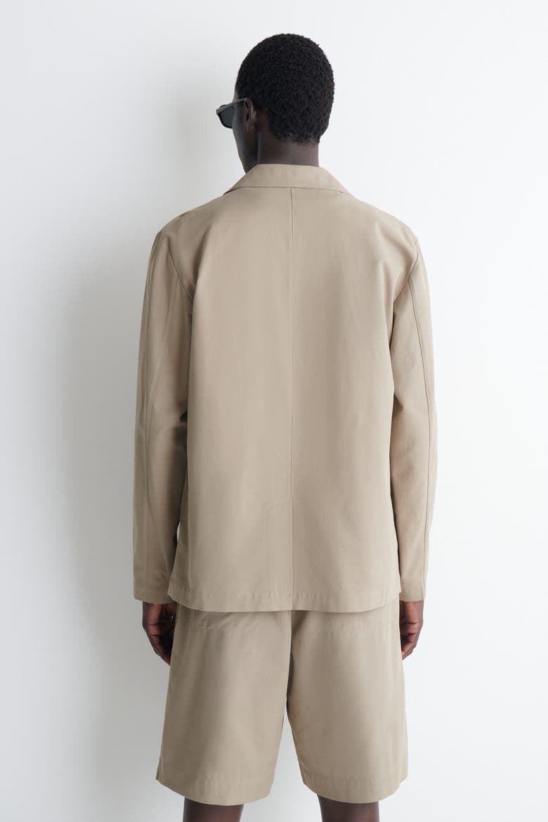 Unstructured Cotton-blend Blazer, Alternate, color, BEIGE