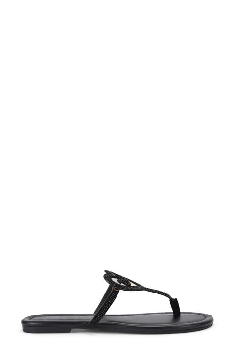 Kurt Heart T-Bar Leather Flat Sandal