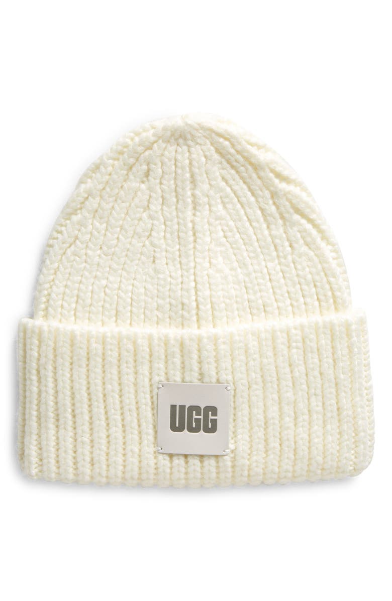 UGG<sup>®</sup> Chunky Ribbed Beanie, Main, color, Nimbus