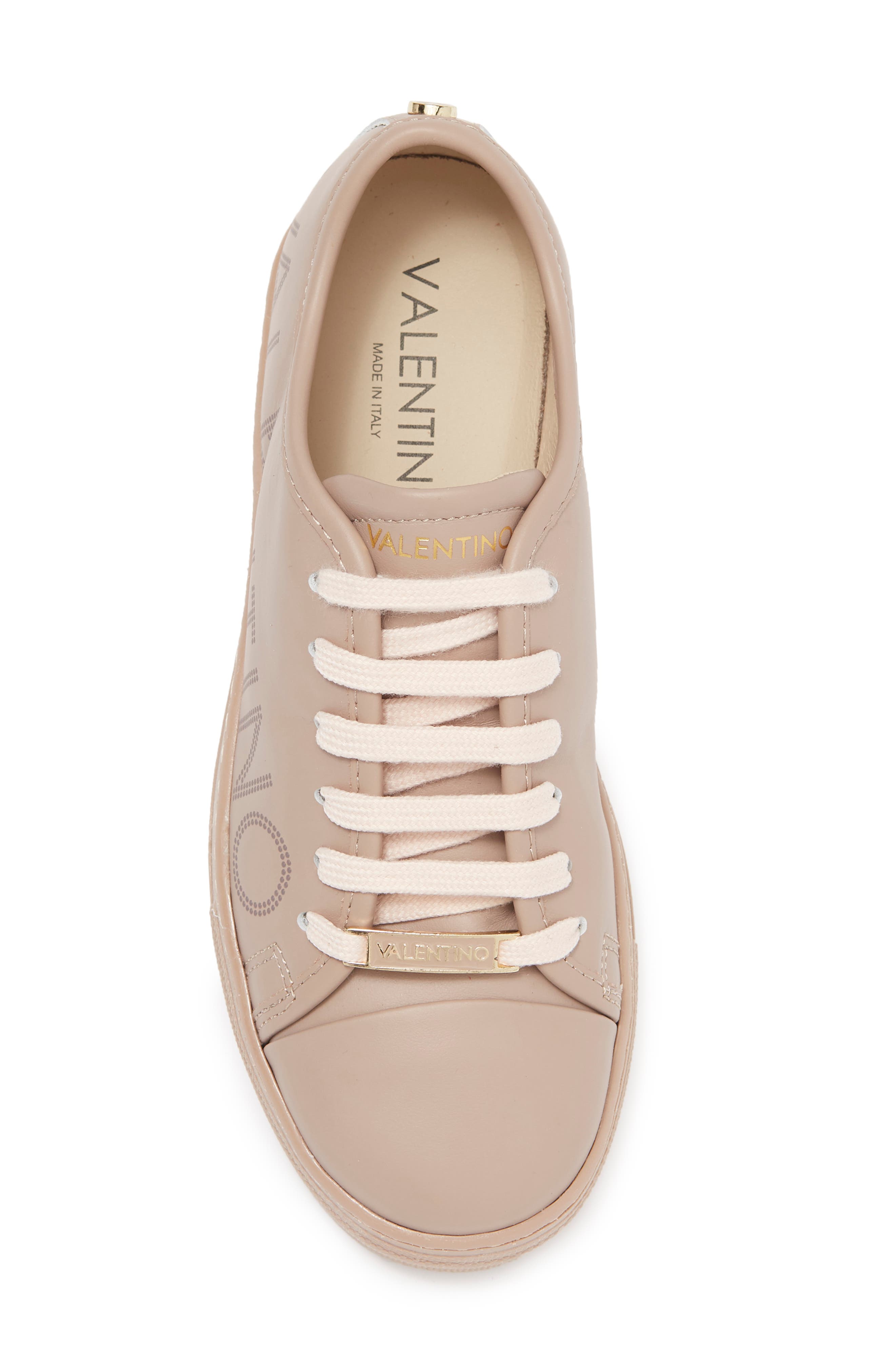 Dalia Leather Platform Sneaker, Alternate, color, NUDE