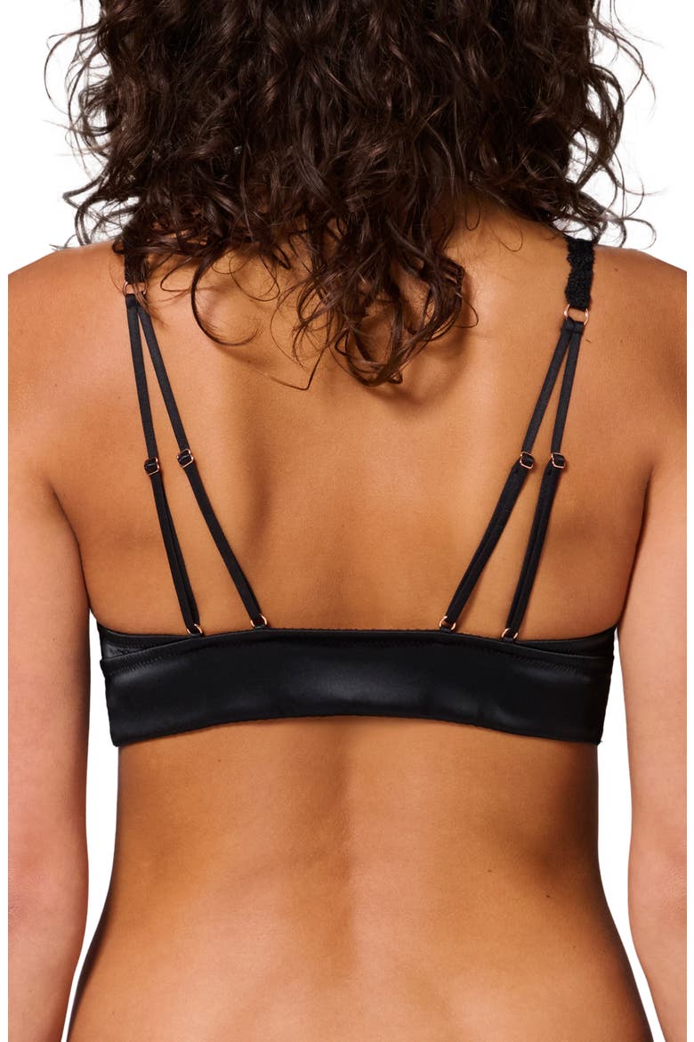 Symphonie Triangle Bralette, Alternate, color, BLACK