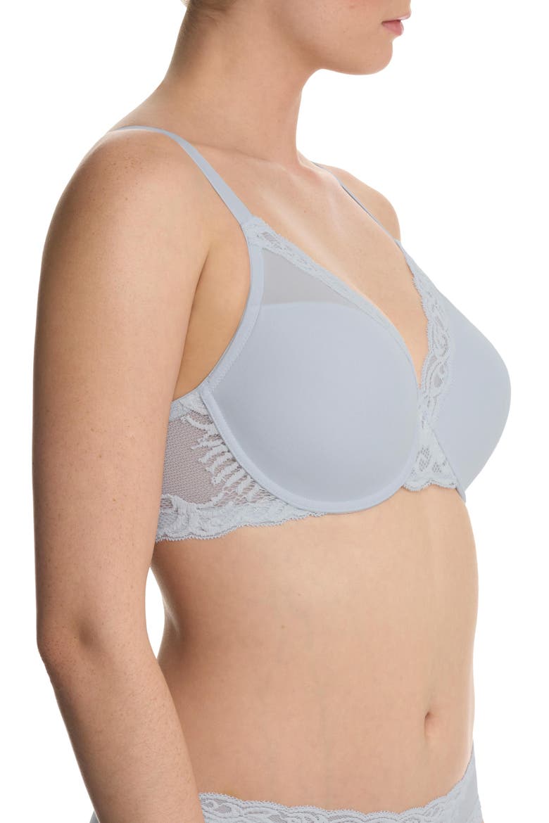 Feathers Full Figure Plunge T-Shirt Bra, Alternate, color, Frosted Sky