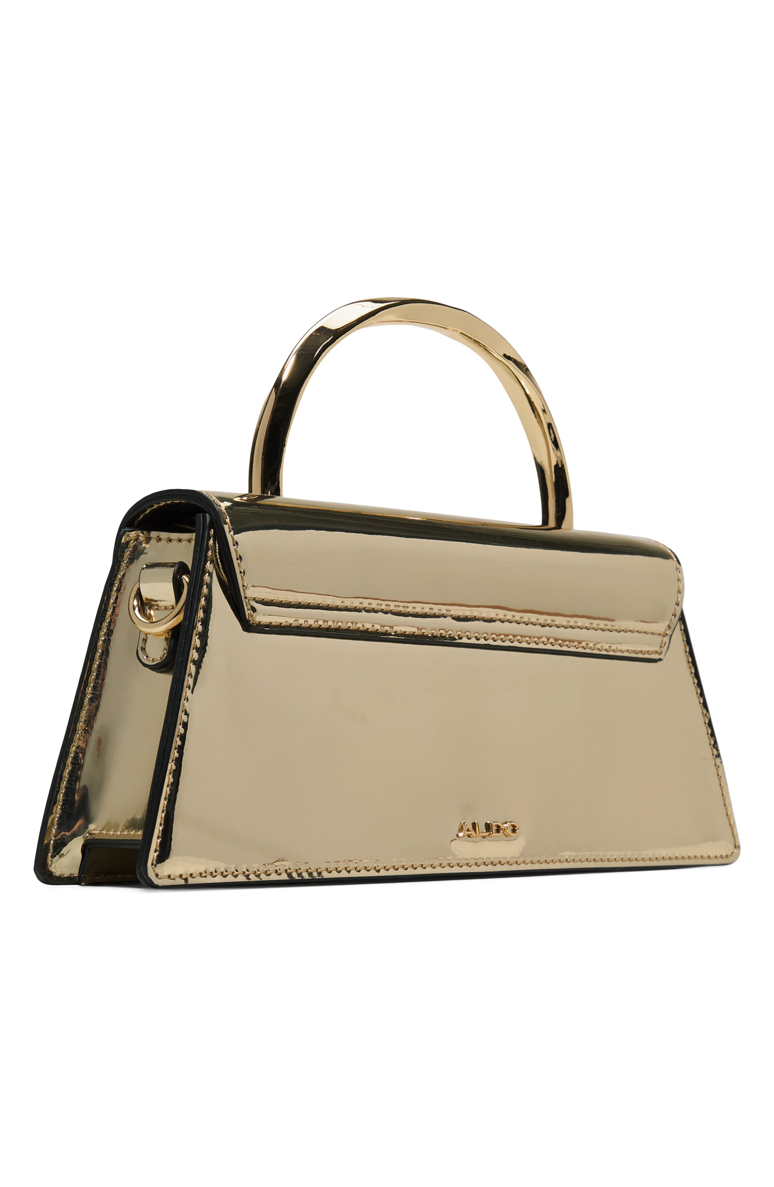 Aellaxiaax Top Handle Bag, Alternate, color, GOLD