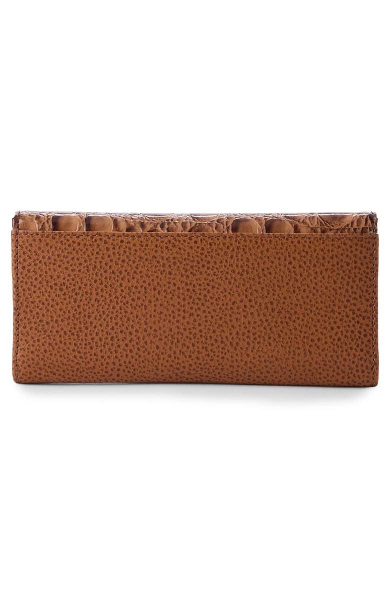 Brahmin Veronica Croc Embossed Leather Wallet, Alternate, color, 