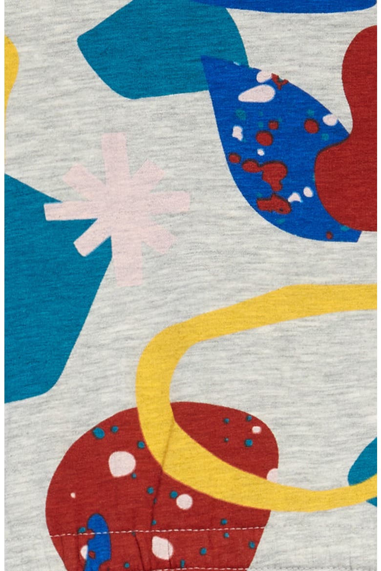 Kids' Easy High-Low Print Dress, Alternate, color, GREY LT HEATHER SPECKLE SHAPES