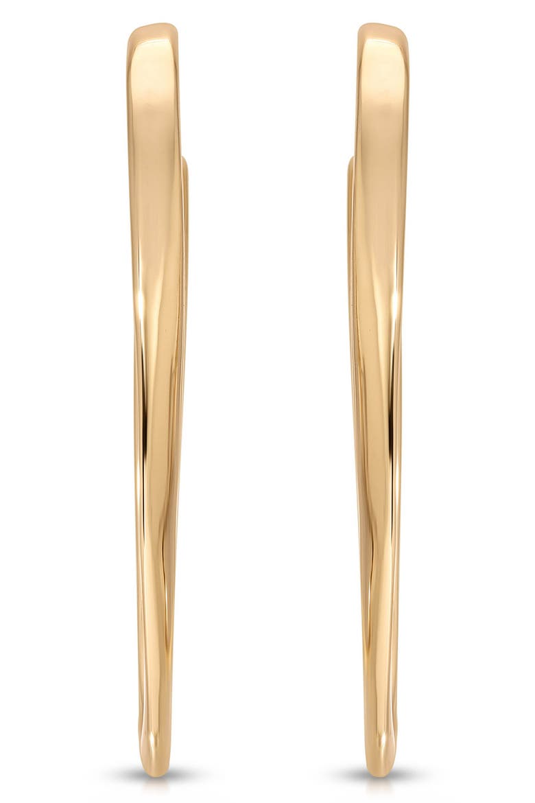 Elongated Oval Hoop Earrings, Alternate, color, GOLD