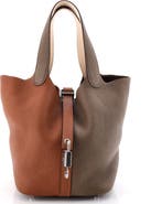 Pre-Owned Hermes Picotin Lock Bag Tricolor Clemence PM