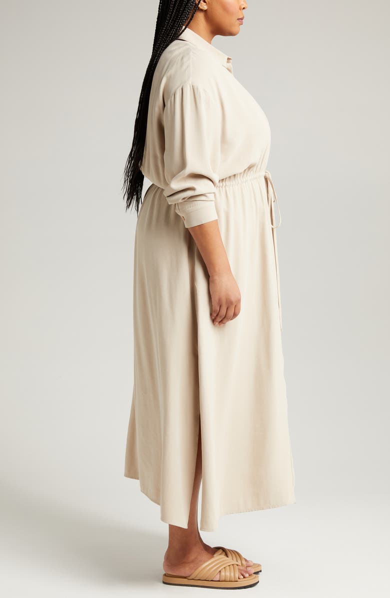 Nordstrom Tie Waist Long Sleeve Shirtdress, Alternate, color,