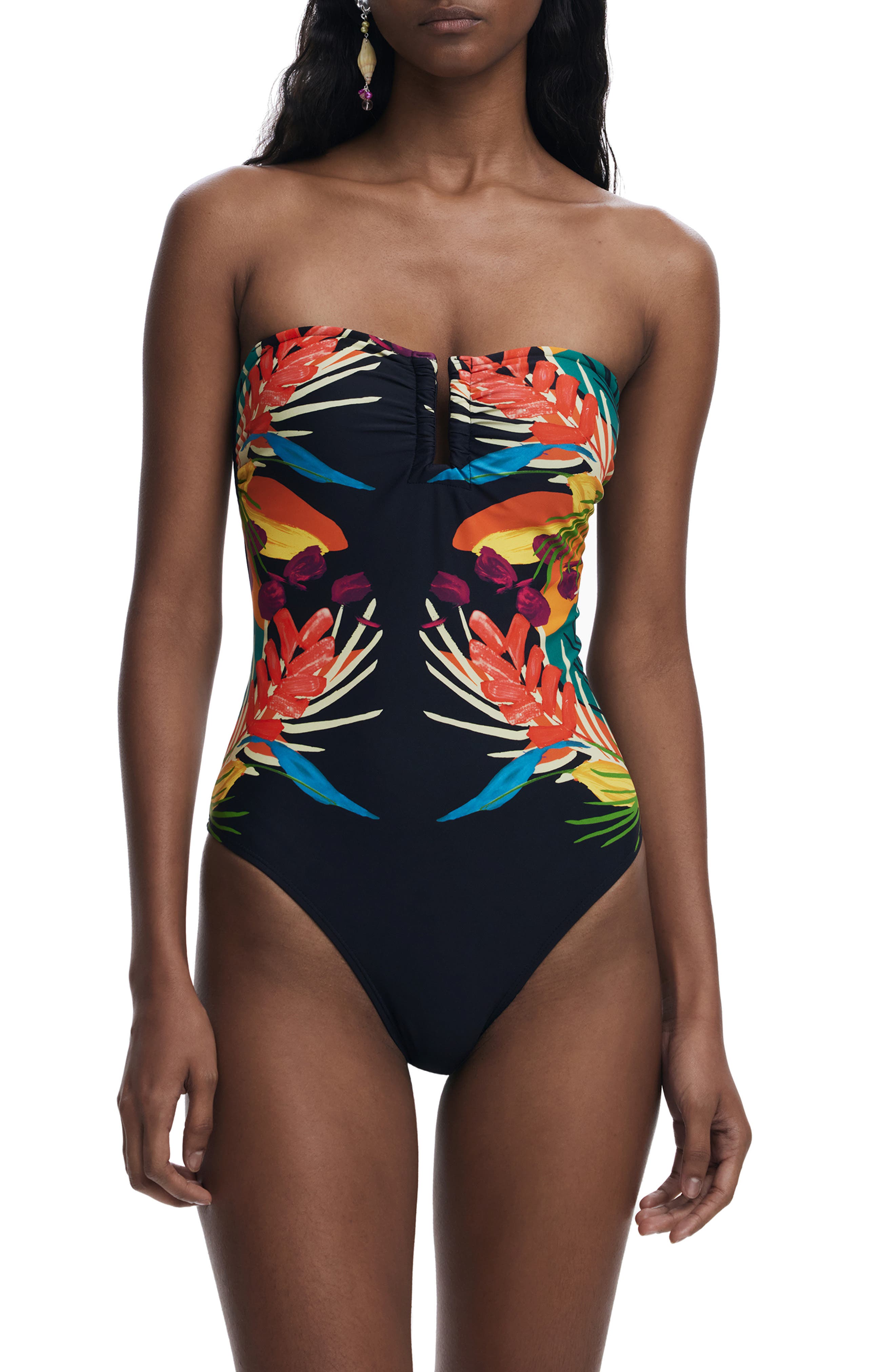 Desigual Placement Print One-Piece Swimsuit
