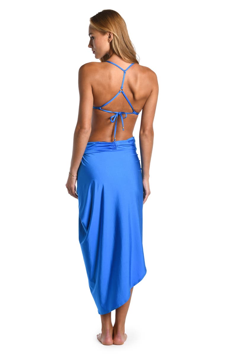 Sunshine 79 Solids Convertible Faux Wrap, Alternate, color, Pacific Blue