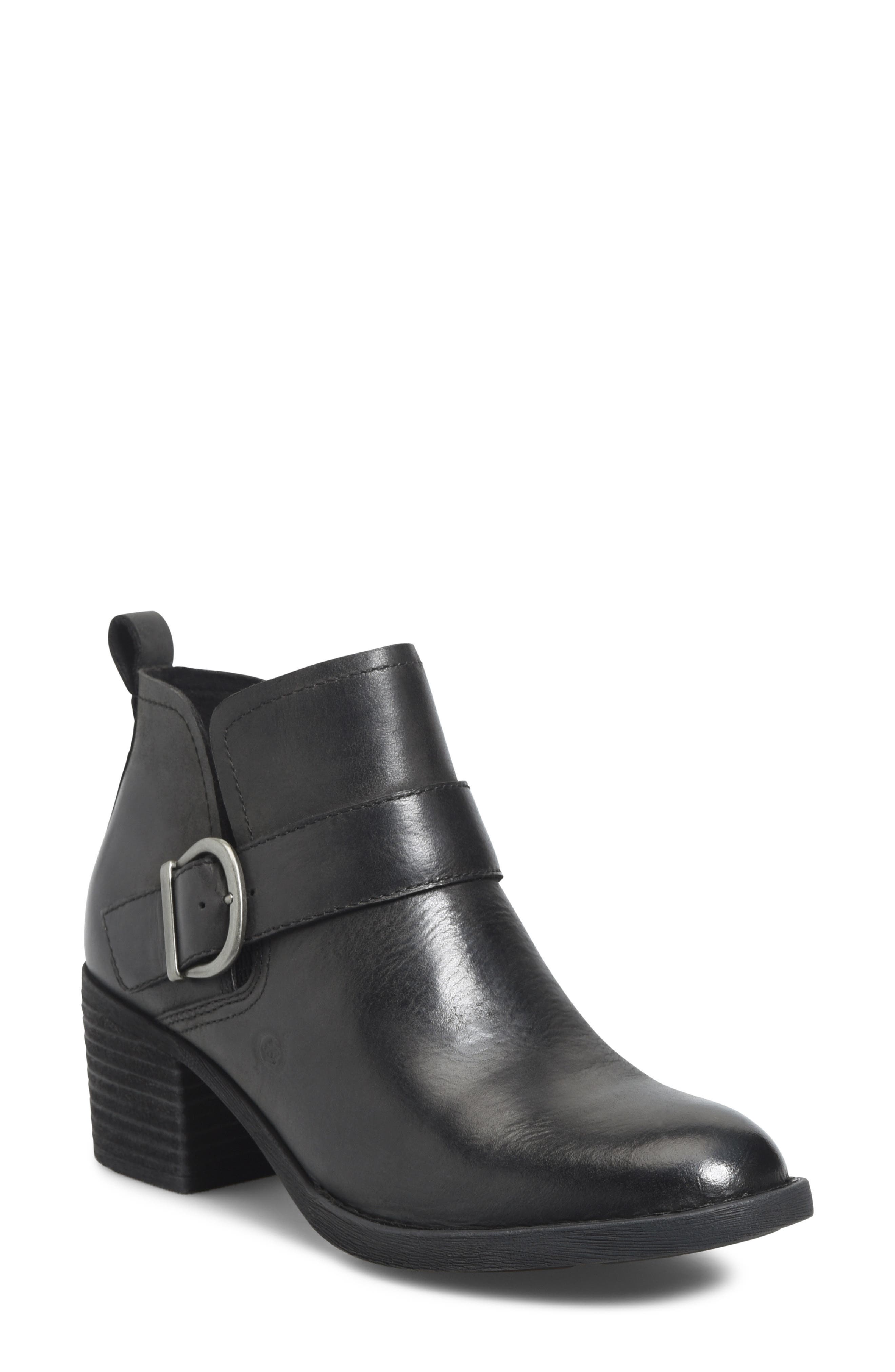 Børn Royce Bootie, Main, color, Black Leather