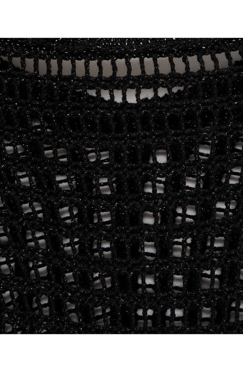 MANGO Metallic Open Stitch Cape, Alternate, color,