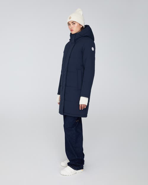 Quartz Co. Madeline | Hooded Insulated Winter Jacket In True Navy