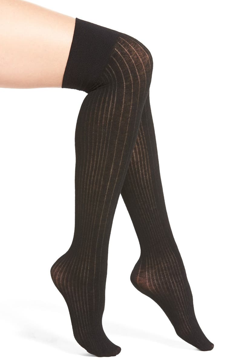DKNY Variegated Ribbed Over the Knee Socks, Main, color,