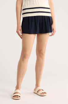 Bobeau Pleat Front Skort