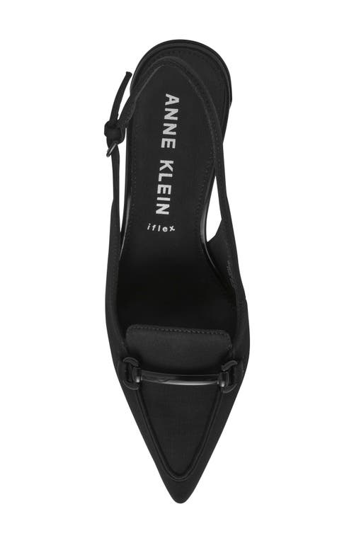 Anne Klein Royce Slingback Pointed Toe Pump In Black