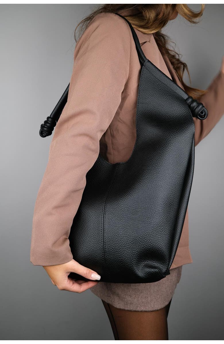 Prologue Shoes Santana Slouchy Shoulder Bag, Alternate, color, Black