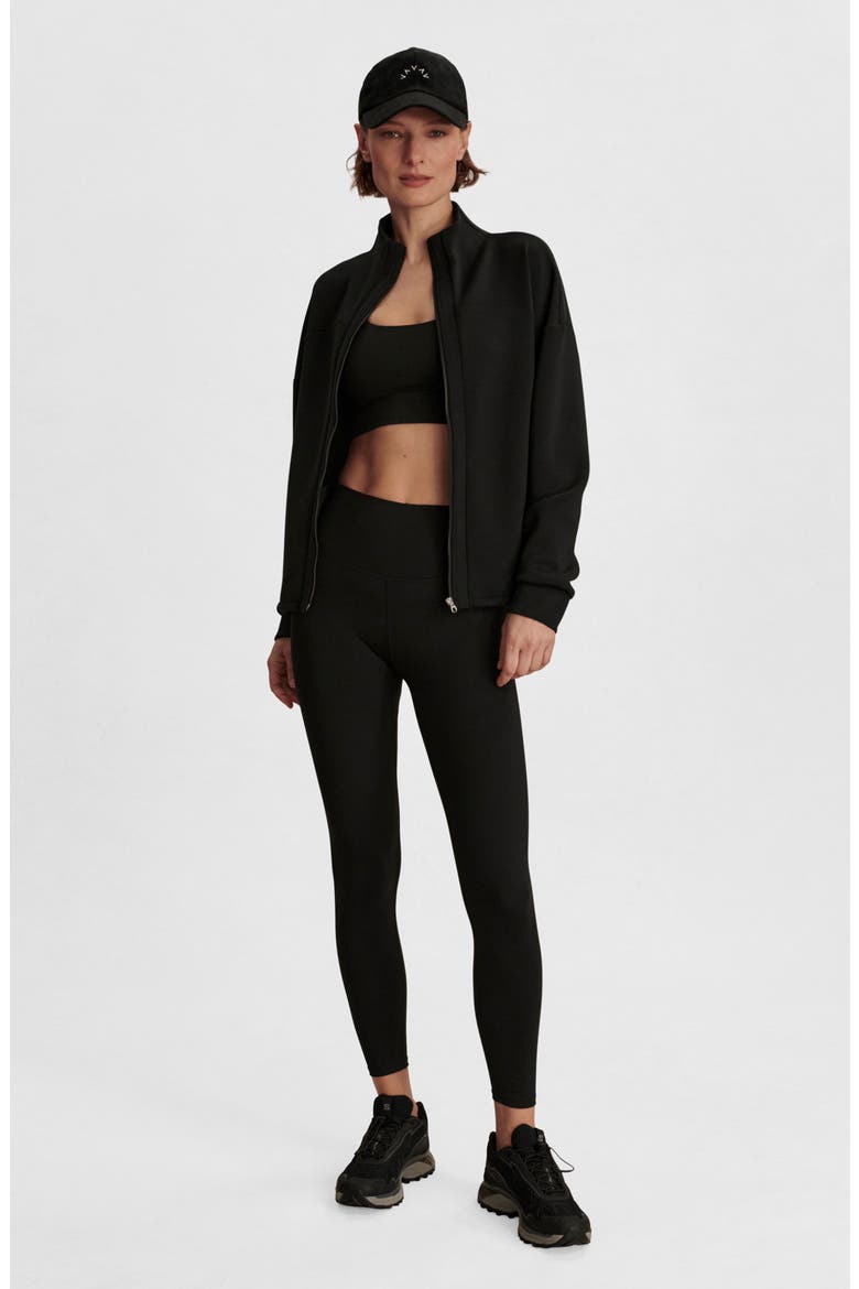 Tayah Full Zip Knit Jacket, Alternate, color, BLACK