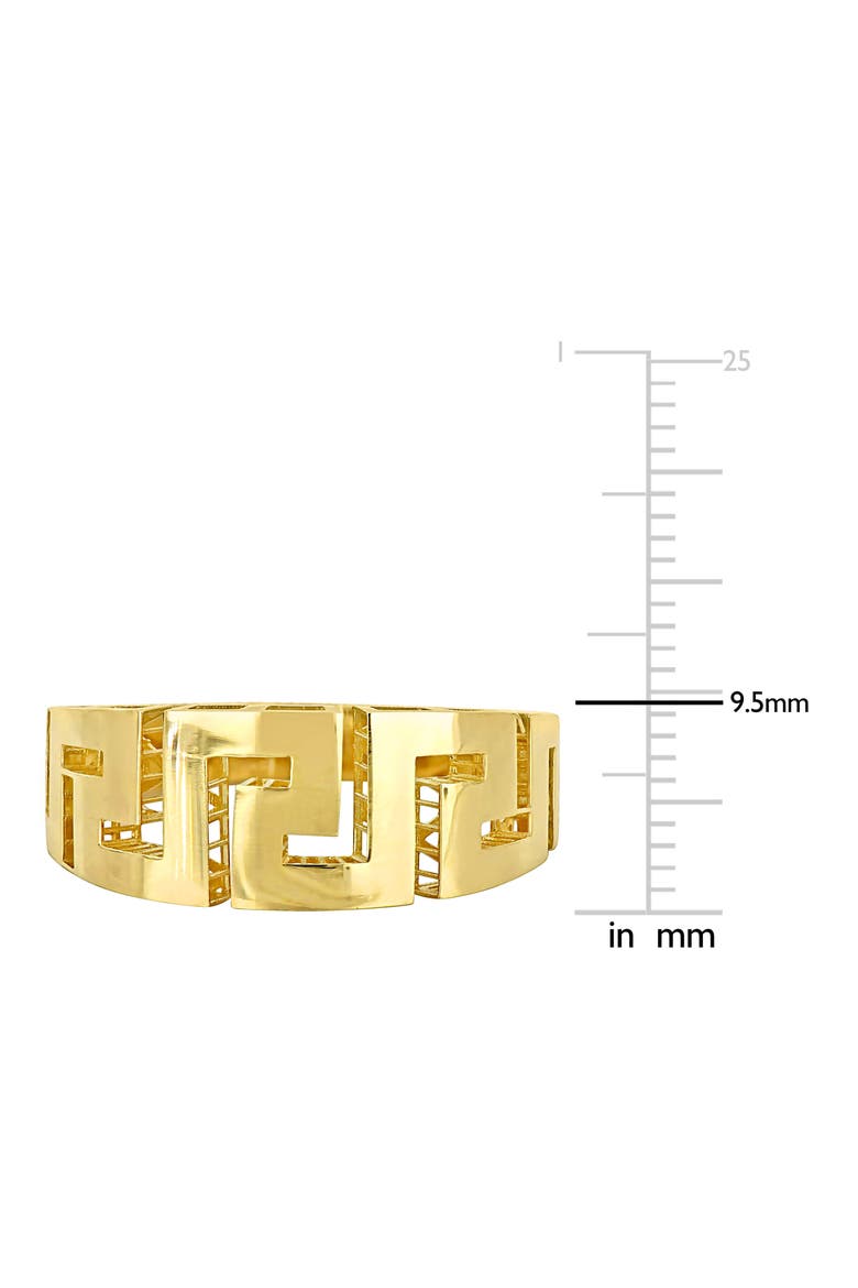 Men's Greek Key Design Ring, Alternate, color, YELLOW