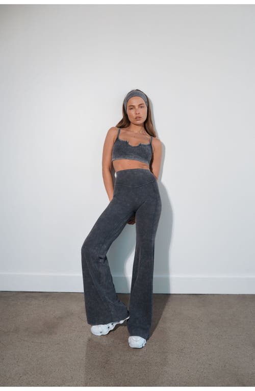 Vitality Cloud Ii Rib Wide Leg Trouser In Gray