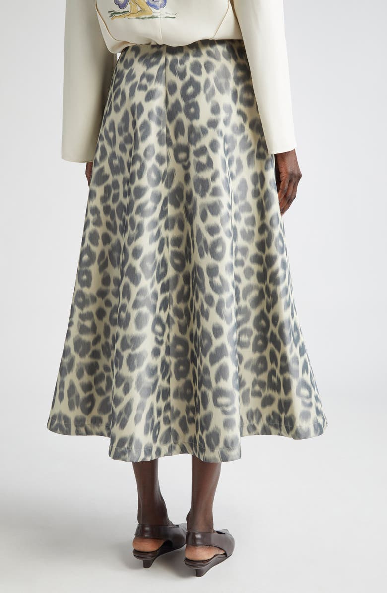 Altuzarra Varda Leopard Print A-Line Midi Skirt, Alternate, color,