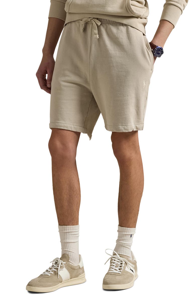 Polo Ralph Lauren French Terry Sweat Shorts, Main, color, Stoneware Grey
